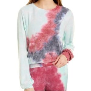 Wildfox Baggy Beach Jumper in Crystal‎ Cloud Tie Dye